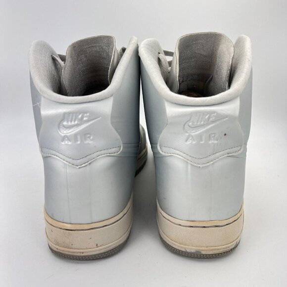 Nike Air Force One AF-1 Hyperfuse Silver Men Size 11.5 Hi Top Shoes 454433-001 - Picture 5 of 12